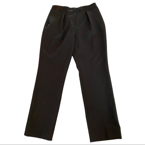 White House Black Market The Straight Leg Tuxedo Black Pant 0 SHORT - Picture 2 of 7